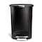 Simplehuman 50 L Round Step-On Can, Black, Plastic, 18.7 in CW1355 - alternate 2